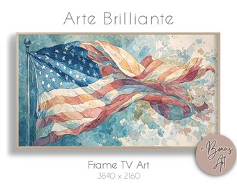 Arte de pared del 4 de julio, decoración de granja del Día de la Independencia, descarga digital para marco, arte de TV, arte para interiores modernos