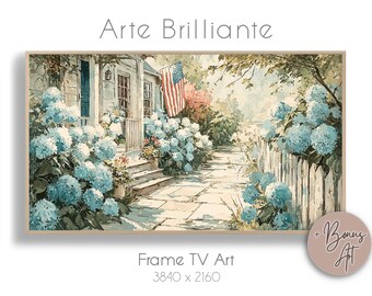 Arte de pared del 4 de julio, decoración de granja del Día de la Independencia, descarga digital para marco, arte de TV, arte para interiores modernos