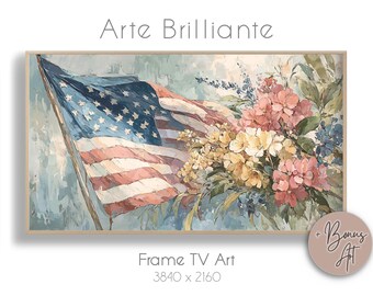 Arte de pared del 4 de julio, decoración de granja del Día de la Independencia, descarga digital para marco, arte de TV, arte para interiores modernos