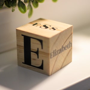 Personalized Baby Blocks | Wooden Custom Monogram, Name, Birth Date, Weight & Size - Newborn Keepsake and Personalized Baby Shower Gift
