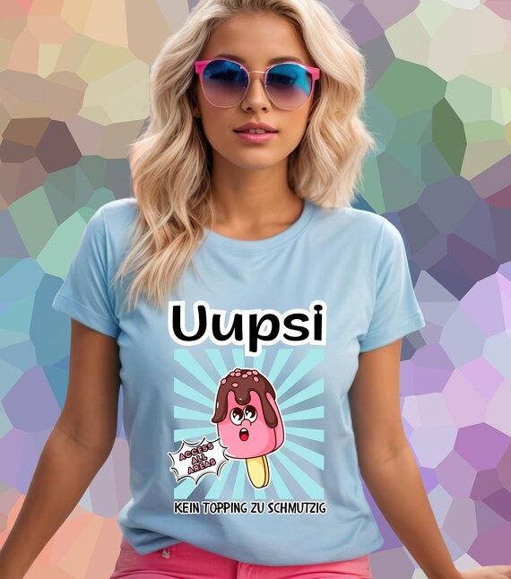 Uupsi Unisex Shirt Gift Birthday Chocolate Ice Cream T-shirt Dirty