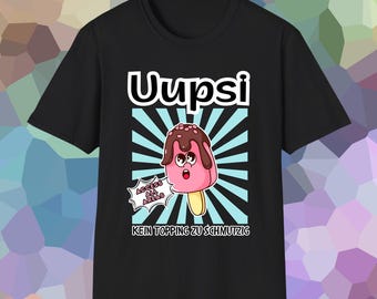 Uupsi Unisex Shirt Gift Birthday Chocolate Ice Cream T-Shirt Dirty Perverted Flirt T Shirt Gift Gag for Her and Him Anal Sex Topping Feces