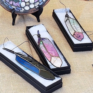 Stained Glass Feather Suncatcher Art