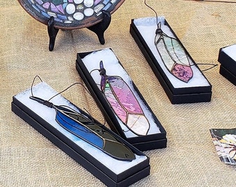 Stained Glass Feather Suncatcher Art