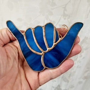 Hang Loose - Surfboard, Shaka and Plumeria Suncatcher Set imagem 8