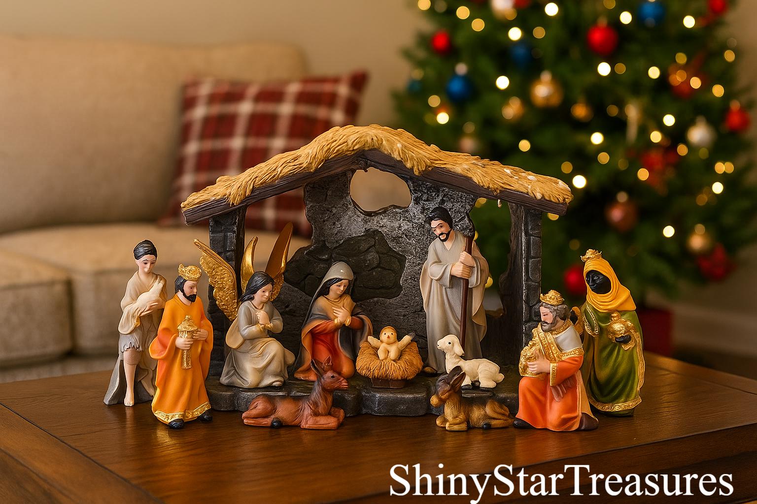 キリスト降誕セット | 宗教的ナティビティセット コレクタブルフィギュ