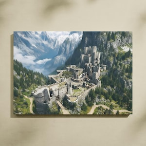 Kaer Morhen Witcher Watercolor Canvas