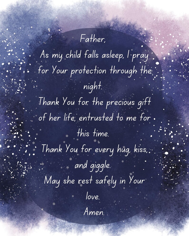 Bedtime Prayer Bundle (girl) | Scripture Print Set | Minimalist ...