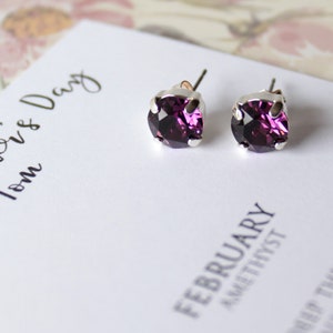Personalized Gift, Birthstone Jewelry, Stud Earrings, Mothers Day From Daughter, image 7