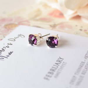 Personalized Gift, Birthstone Jewelry, Stud Earrings, Mothers Day From Daughter, image 1