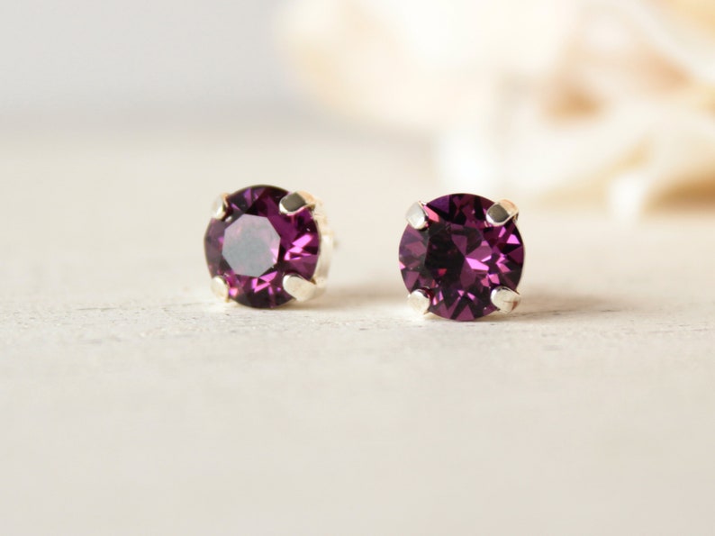 Personalized Gift, Birthstone Jewelry, Stud Earrings, Mothers Day From Daughter, image 4