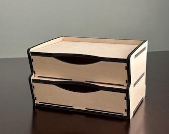 Caja de almacenamiento de escritorio con cajones - Grande