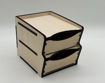 Caja de almacenamiento de escritorio con cajones
