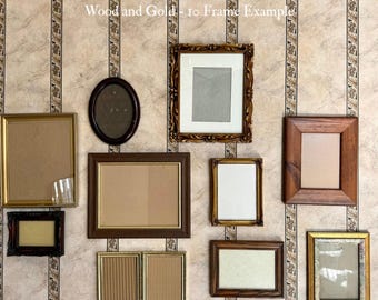 Vintage Gallery Wall Frames- Customizable, Ready to Hang, Made to Order