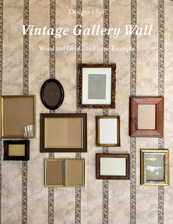 Vintage Gallery Wall Frames- Customizable, Ready to Hang, Made to Order