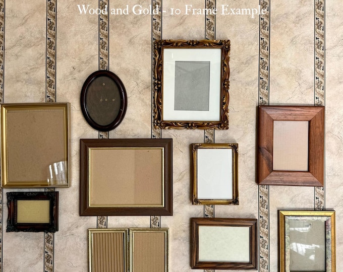 Vintage Gallery Wall Frames- Customizable, Ready to Hang, Made to Order