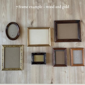 Vintage Gallery Wall Frames- Customizable, Ready to Hang, Made to Order image 8