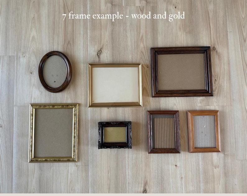 Vintage Gallery Wall Frames- Customizable, Ready to Hang, Made to Order image 8