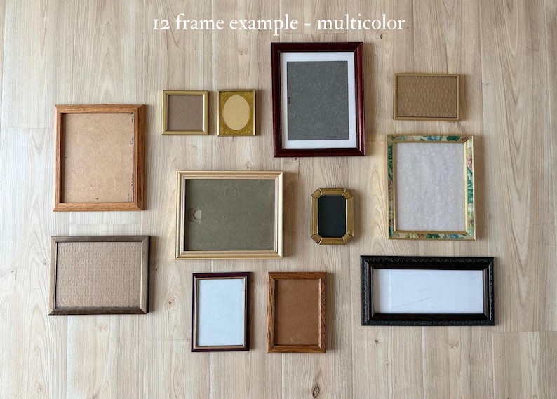 Vintage Gallery Wall Frames- Customizable, Ready to Hang, Made to Order image 4