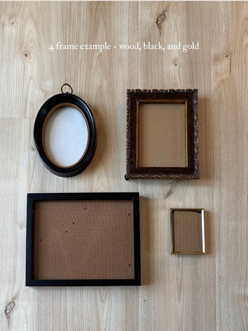 Vintage Gallery Wall Frames- Customizable, Ready to Hang, Made to Order image 6