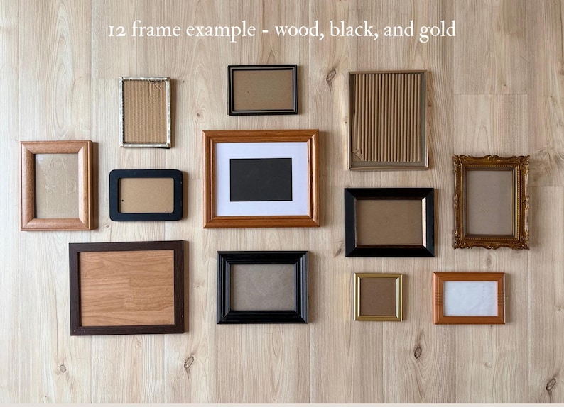 Vintage Gallery Wall Frames- Customizable, Ready to Hang, Made to Order image 5