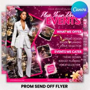 Party Rentals Flyer, Event Supplies Flyer, Event Equipment Rental Flyer, Premade Party Planning Decoration Flyer, Canva Editable
