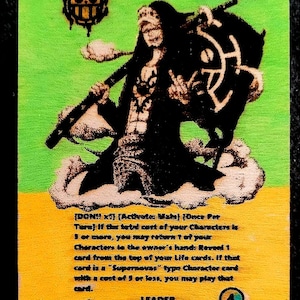 G/Y Trafalgar Law Custom Laser Etched One Piece Leader