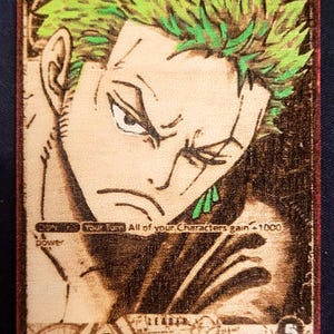 Red Roronoa Zoro Custom Laser Etched One Piece Leader