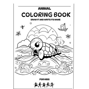 animal coloring book for kids include  10 coloring pages