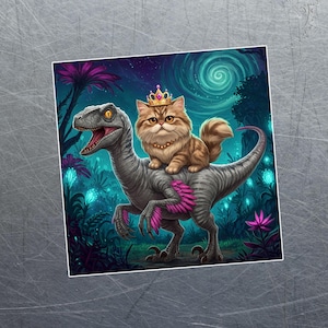 Pegatinas de la Princesa Donut y Mongo inspiradas en Carl de Dungeon Crawler.