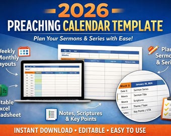 2026 Predigt Kalender Vorlage