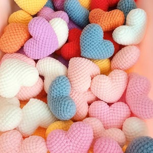 Strickmuster - Plüsch-Herz-Muster, PDF-Muster, Gestricktes Herz, Valentinstag Geschenk, Valentinstag, Plüsch-Herz, Amigurumi Muster.