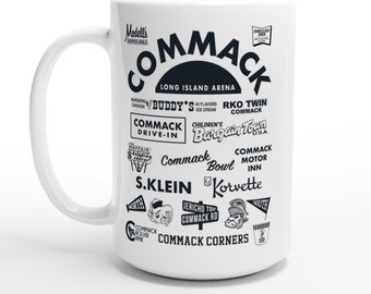 Caneca de cerâmica branca de 443 ml (15 oz)
