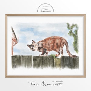 Ritratto personalizzato di un animale domestico con acquerello, dipinto di un animale domestico, ritratto di un gatto da una foto, regalo per gli amanti dei gatti, regalo per il proprietario di un gatto, regalo commemorativo per un animale domestico