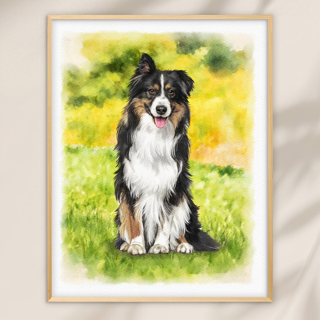 Custom Watercolor Pet Portrait, Dog Portrait From Photo, Hand-painted ...