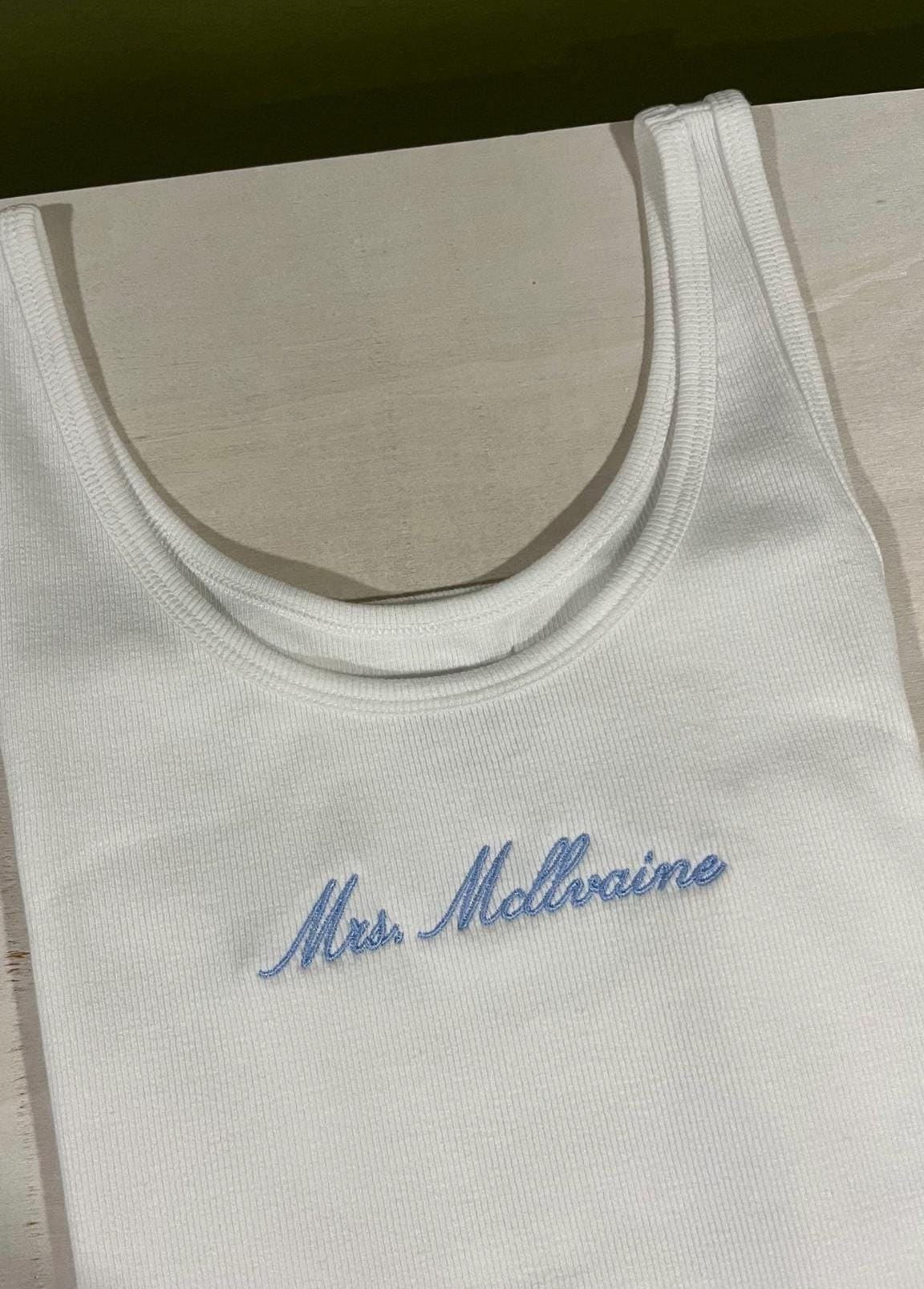Bride Tank Top: Embroidered Newlywed Gift