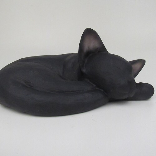 Sleeping Black and White Cat Cremation Urn OR Etsy