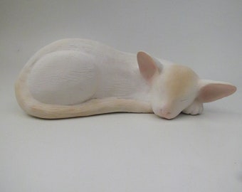Sleeping Cat Cremation Urn, Colorpoint Shorthair