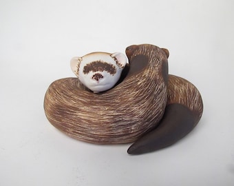 Sable Ferret Best Friends Cremation Urn Customized (BFF)