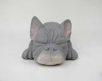 Dog Ashes Urn - Gray Frenchie
