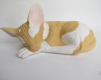 Two Color Sphynx Cat Urn (2C)