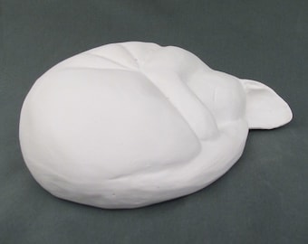 Sleeping White Cat Cremation Urn (TI)