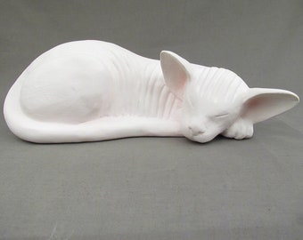 Pink Sphynx Sleeping Cat Cremation Urn,  CP35