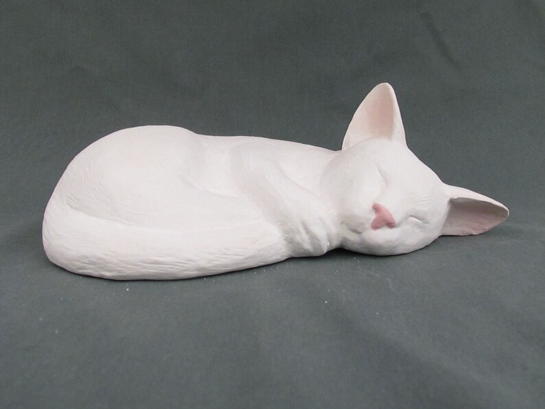 white cat urn