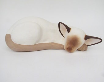 Cat Cremation Urn - Lt Chocolate Siamese CP