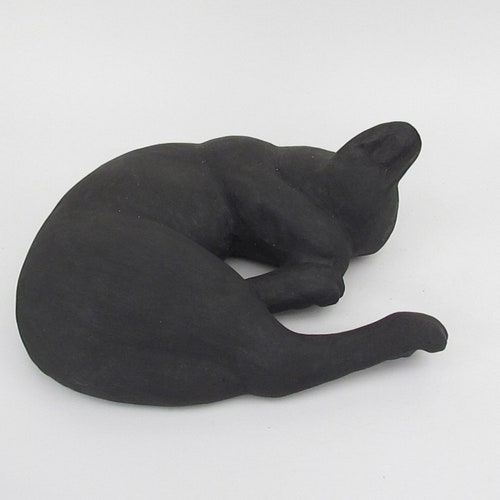 Sleeping Cat Pet Urn Black Cat Cremation Urn for Ashes Etsy