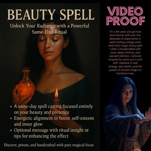 Timeless Beauty Spell – Illuminate Your Aura & Unlock Inner and Outer Allure – Same Day Ritual with Real Video Casting