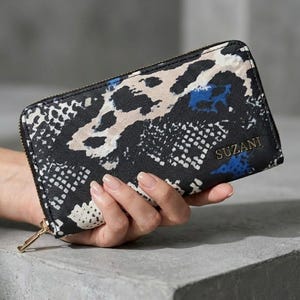 Suzani Snakeskin Women’s Wallet, Refined Eco Leather Accessory