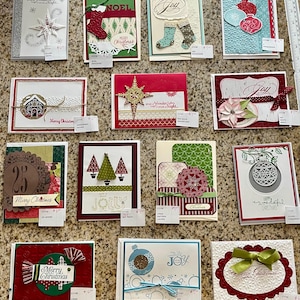 Nouvelle superbe carte de Noël faite main Stampin' Up ! © Estampée à la main ou vierge à l'intérieur de cartes de vœux parfaites Choisissez une carte de voeux rare n°1