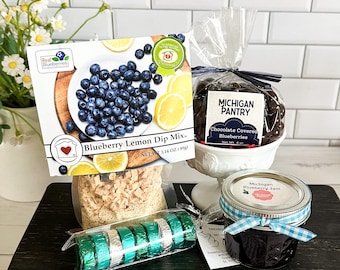 Michigan Chocolate and Blueberry | Gourmet Food Gift | Michigan Blueberries | Thank You | Blueberry Jam | Chocolate Mints | Gift for Her